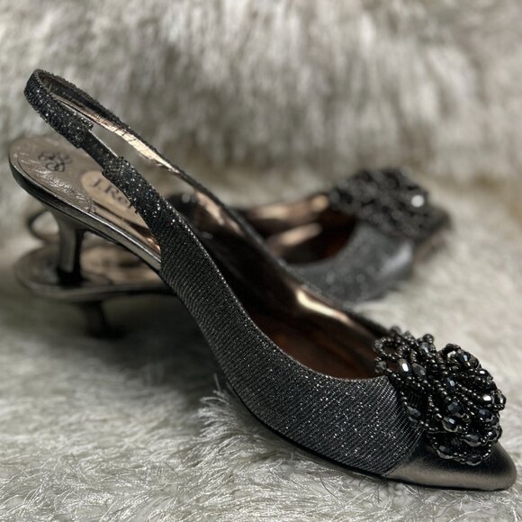 J Renee Metallic/Pewter Pointed Toe Pump 9.5 (Brand New) - Picture 2 of 4
